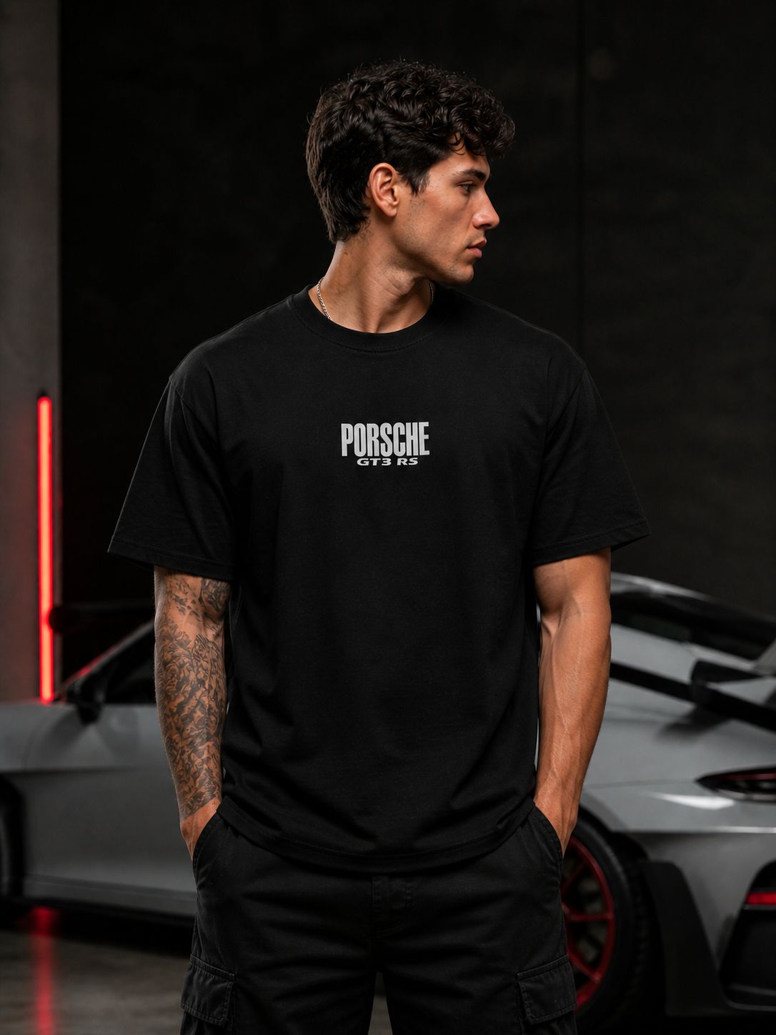 Remera Porsche negra
